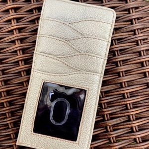 Tignanello Metallic Gold scallop wallet